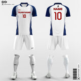 White and Blue Soccer Jerseys