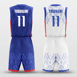 white blue basketball jersey set