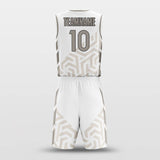 white custom basketball jersey set