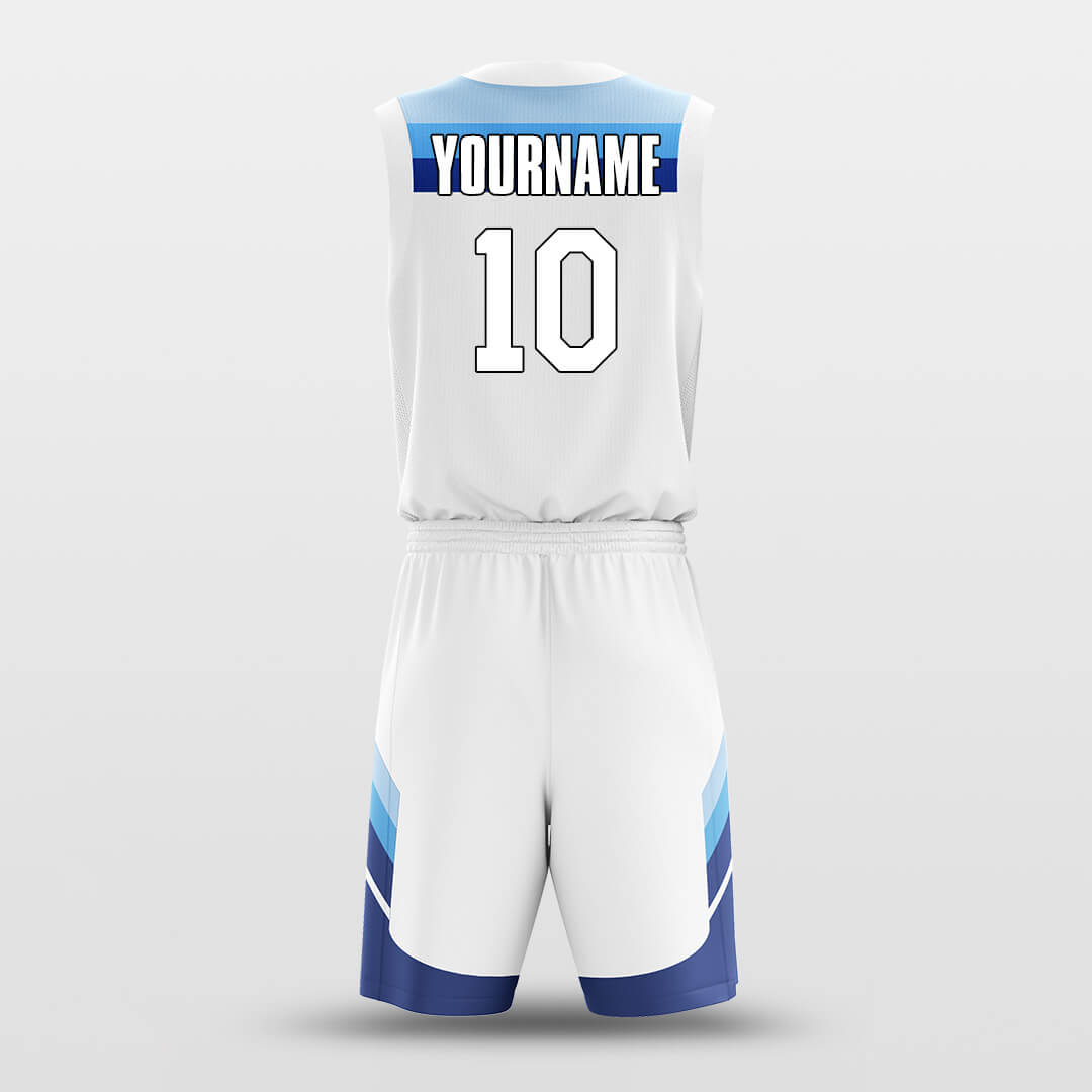 white custom basketball jersey