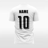 white custom short sleeve jersey