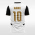 white custom soccer jersey