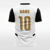 white custom soccer jersey