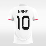 white custom soccer jersey