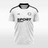 white custom soccer jersey