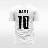 white custom soccer jersey