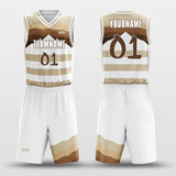 white golden basketball jersey set