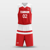 white red basketball jersey