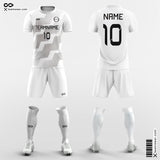 White Soccer Jersey for Youth Diagonal