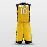 yellow custom basketball jersey