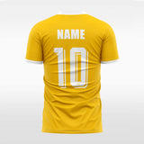 yellow custom short sleeve jersey