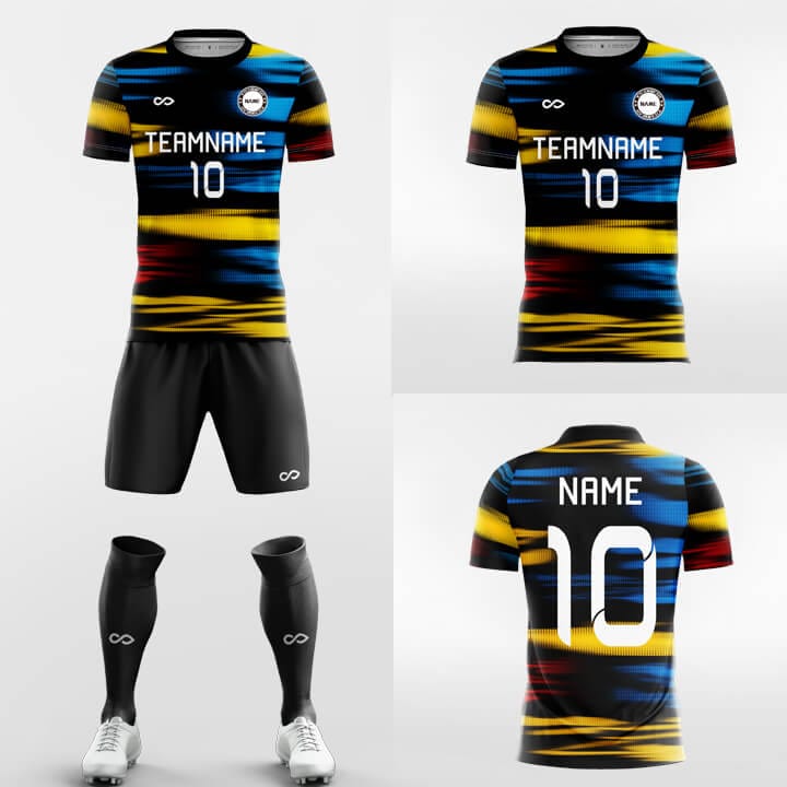 yellow custom soccer jersey kit