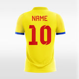yellow custom soccer jersey