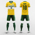 yellow custom soccer jerseys kit