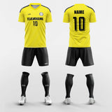  yellow custom soccer jerseys kit